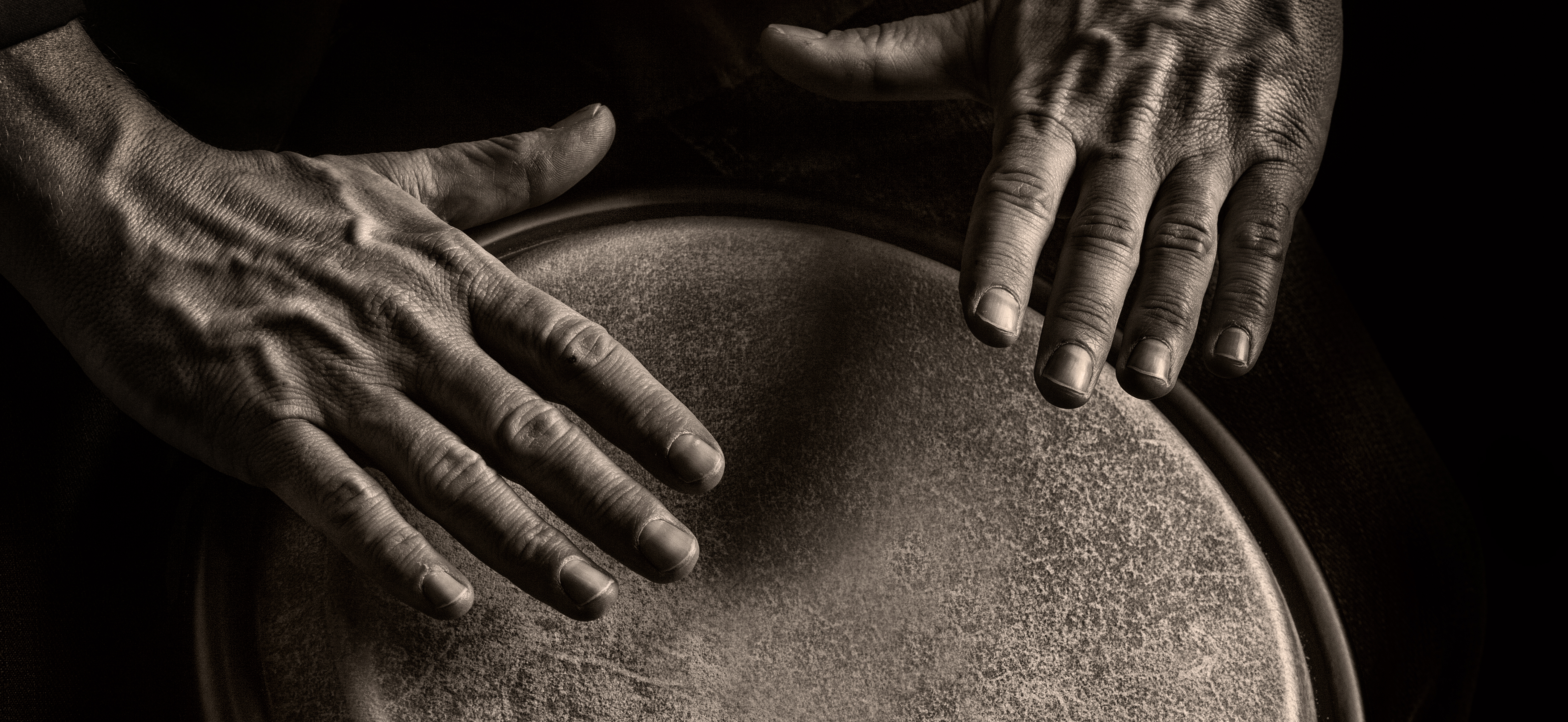 Creative Aging Cincinnati close up of drumming hands