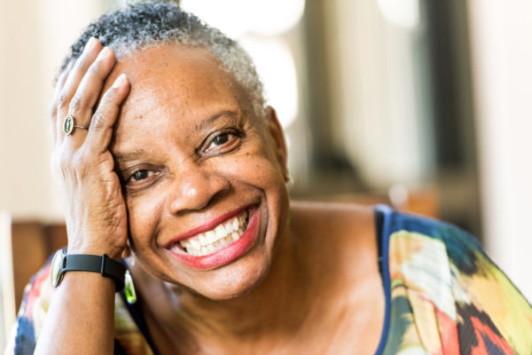 Smiling woman looking at the camera